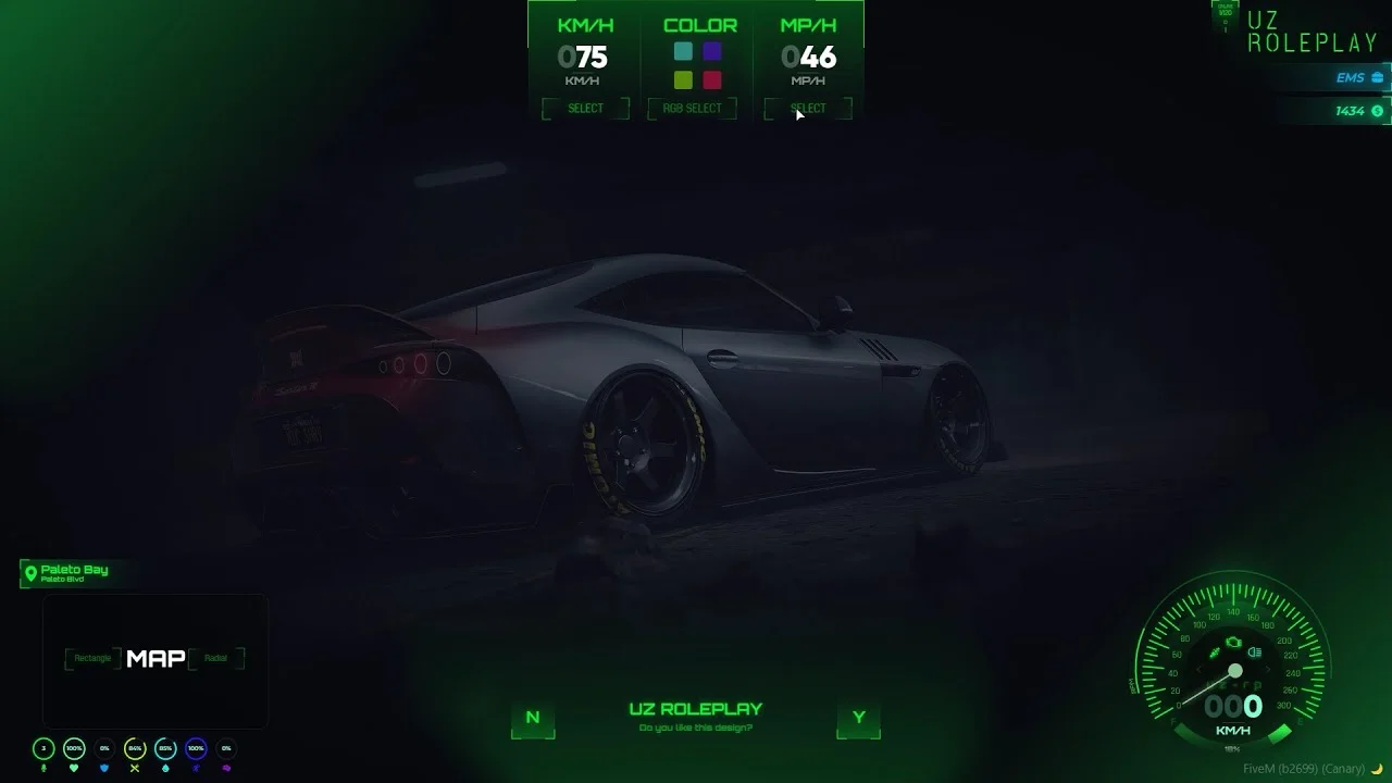 FiveM Uz Trygon HUD V2 – ESX & QB-Core Custom HUD