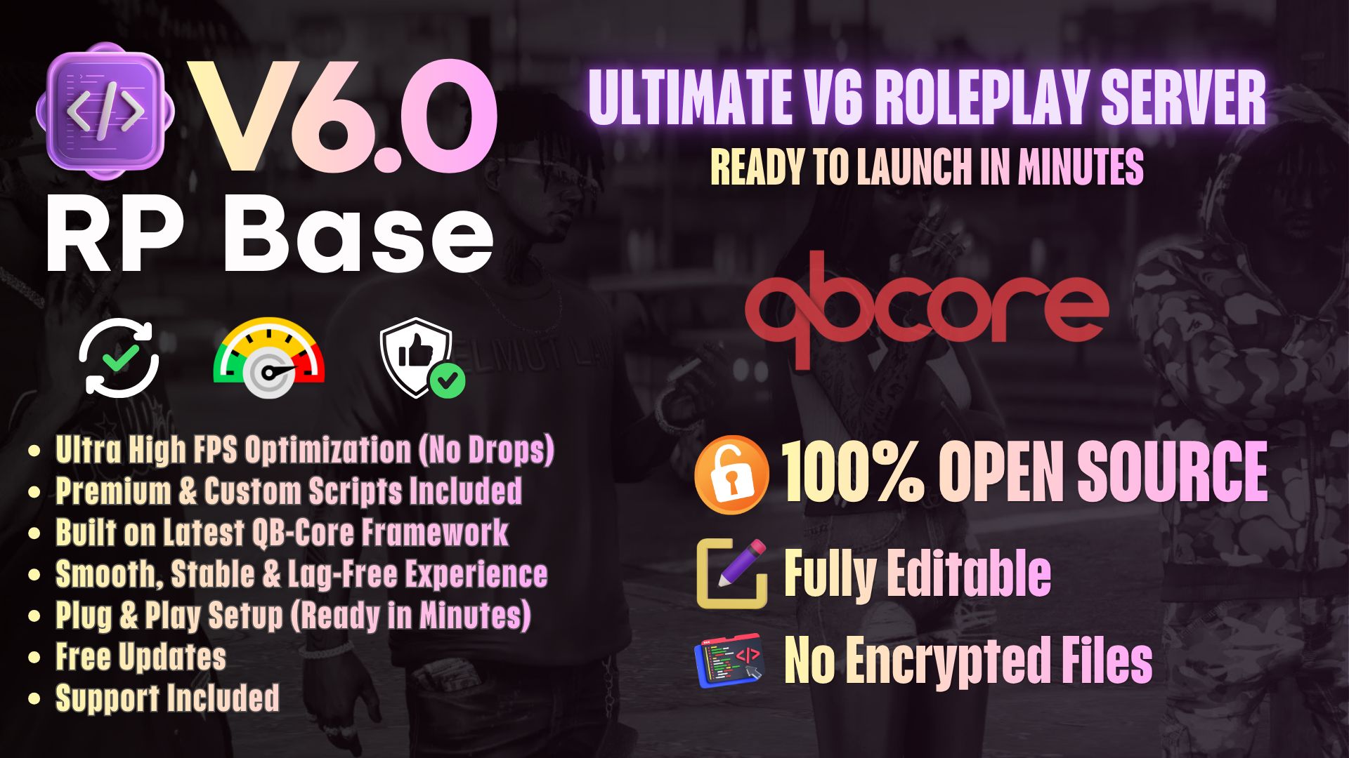 V6.0 QBCORE RP BASE — Ultimate FiveM Roleplay Server