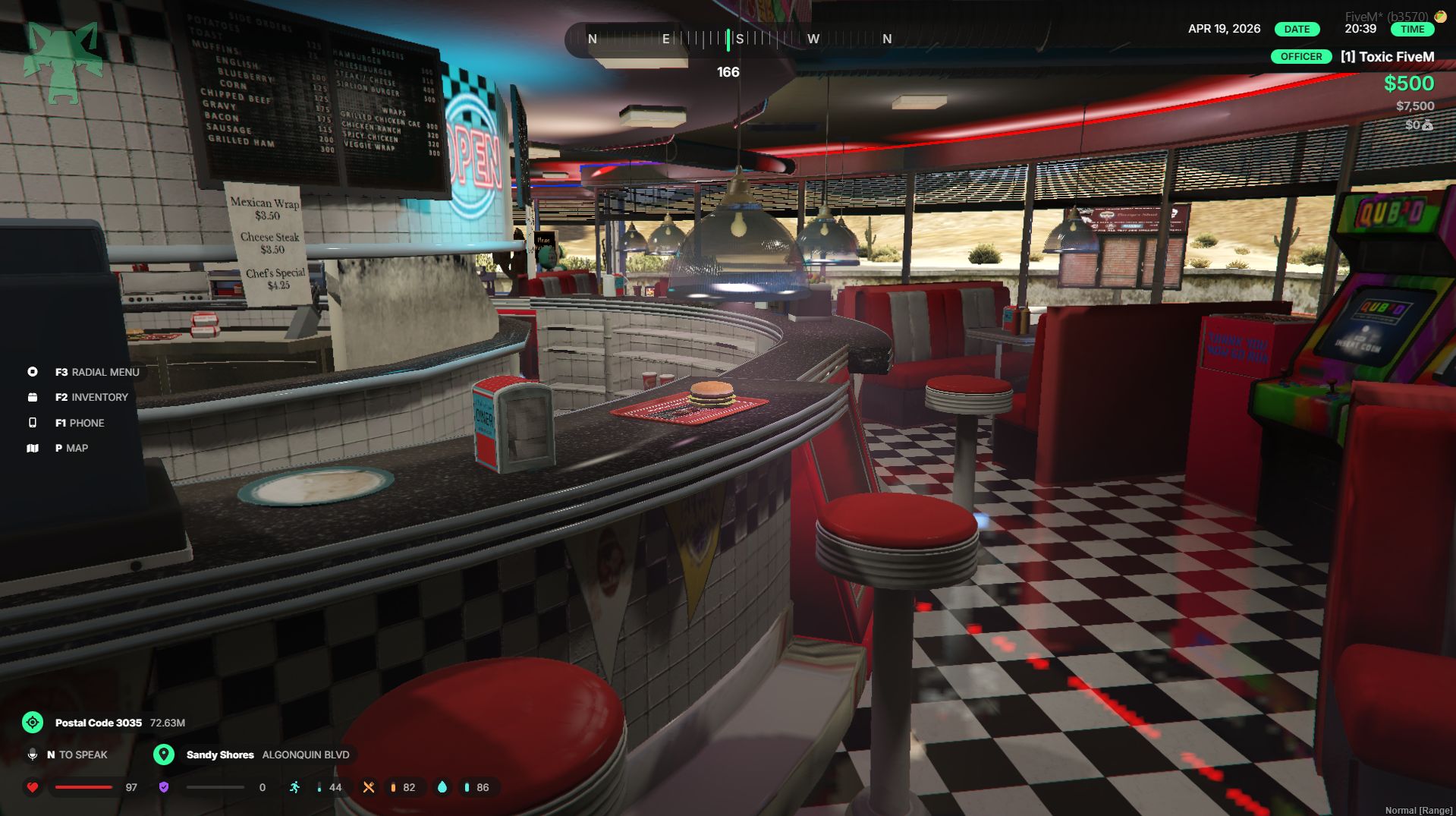 Sandy Shores Burgershot Restaurant Mlo
