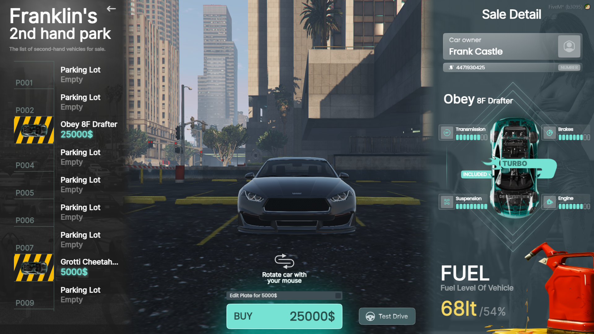 GFX Advanced Secondhand Vehicles Script